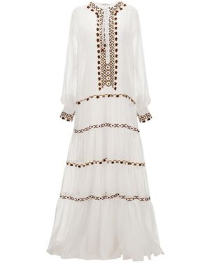 Ermanno Scervino Besticktes Kaftankleid - Weiß