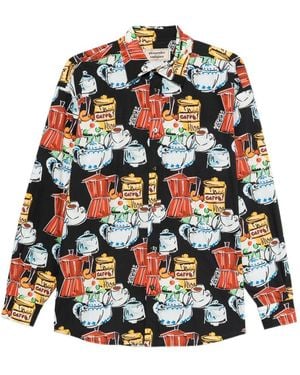 ALESSANDRO ENRIQUEZ Printed Cotton Shirt - Grey