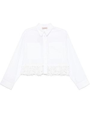 Twinset Tweelingset Boxy Shirt - Wit