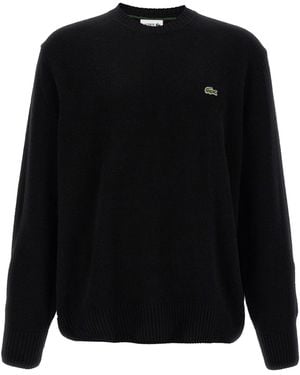 Lacoste Logo Patch Jumper Jumpers And Cardigans - Black