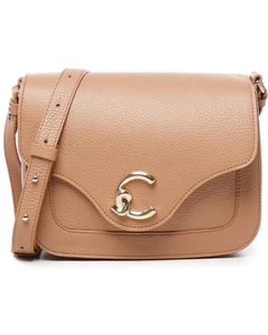 Coccinelle Bolso de hombro de cuero desnudo con logotipo - Rosa