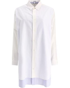 Loewe Dubbellaagse Chemise-jurk - Wit
