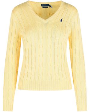 Polo Ralph Lauren 'kimberly' Crèmekleurige Katoenen Trui - Geel