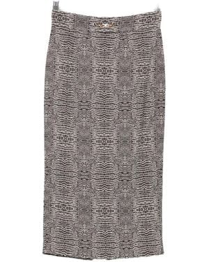 Elisabetta Franchi Midi Skirt - Grey
