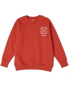 Off-White c/o Virgil Abloh Arrow Stitched Crewneck - Red