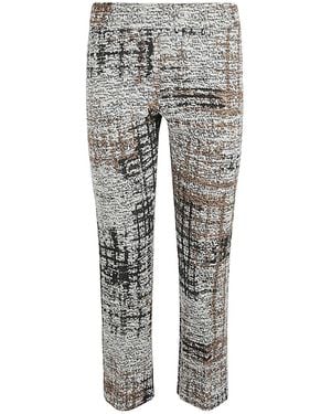 Avenue Montaigne Cotton Blend Trousers - Grey