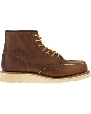 Red Wing Boot à lacets en cuir Moc Classic Wing - Marron