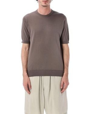 John Smedley Kempton Cotton T-Shirt - Grey