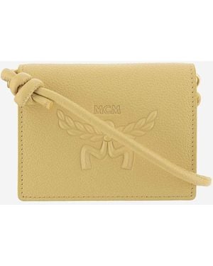 MCM Himmel Schulterbrieftasche - Gelb