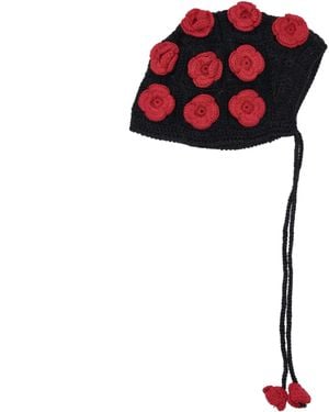Alanui Gorro Grunge Roses Carbón/Rubí - Rojo