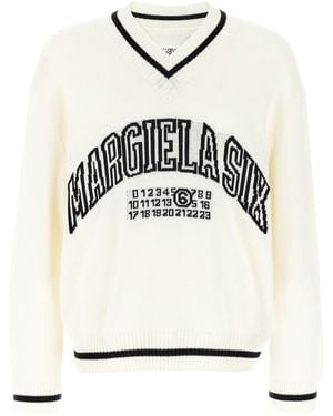 MM6 by Maison Martin Margiela Gegen Nackenpullover - Natur