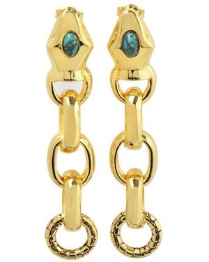Aurelie Bidermann Boucles d'oreilles Tao en métal bleu turquoise - Métallisé