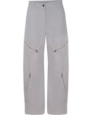 Pinko "Sere Nere" Trousers Made Of Cotton - Grey