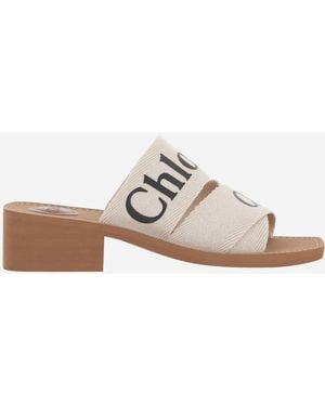 Chloé Sandales à talons Chloé Woody - Blanc