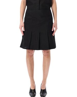 Our Legacy Soot Linen Blend Girdle Skirt - Black