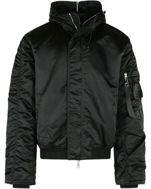 Alpha Industries N-2B Base Uv Hooded Nylon Jacket - Black