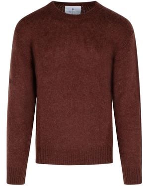 Seven Gauge Brauner Seven-Gauge-Pullover aus Alpaka-Mischung