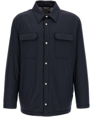 Kiton Gepolstert Overshirt - Blau