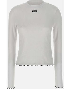 ROTATE BIRGER CHRISTENSEN Long Sleeves Ruffled Top - White
