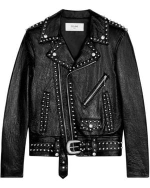 Celine Studded Leather Jacket - Black