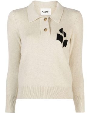 Isabel Marant Nola Polo -Hemd mit Logo - Natur