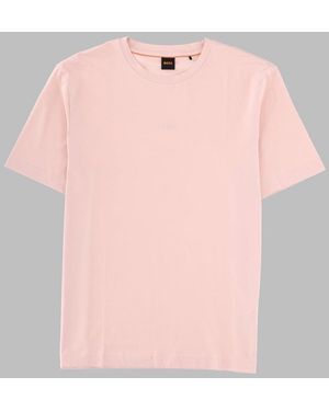 BOSS T Shirt Con Logo - Pink