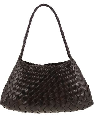 Dragon Rosanna Gewebte Ledertasche - Schwarz