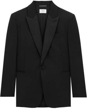 Saint Laurent Giacca Di Che Fumava Singolo Petto - Nero