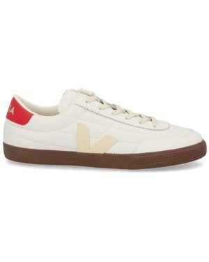 Veja Multicolour Organic Traced Leather - White