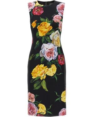 Dolce & Gabbana Bloemenjurk - Zwart