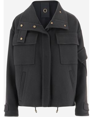 Giorgio Armani Cashmere Coat With Multiple Pockets - Black