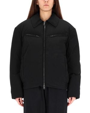 Alexander Wang Boxy Padded Sports Jacket With Zippered Pockets - Black