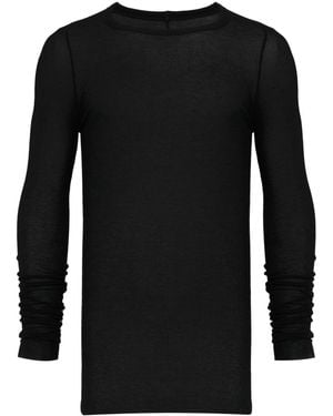 Rick Owens Geripptes T-Shirt - Schwarz