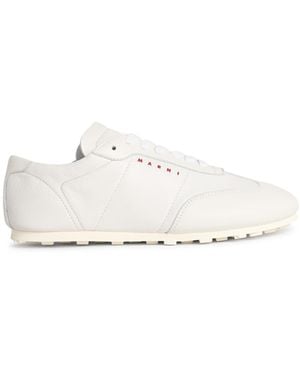 Marni Leather Sneakers - White