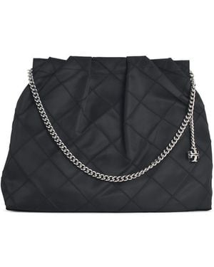 Tory Burch Große schwarze Nylon-Hobo-Tasche "Fleming" von