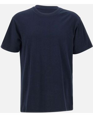 Replay Salbeigrünes Baumwoll-Jersey-T-Shirt - Blau