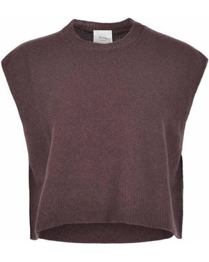 Alysi Vest Made Of Merino Wool - Purple