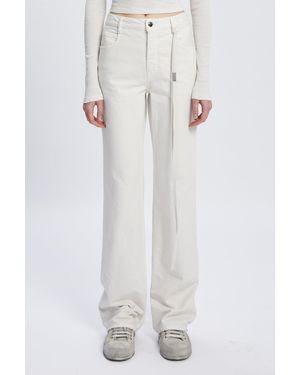 Ann Demeulemeester Ona 5-Pockets Slim Fit Flared Trousers - White