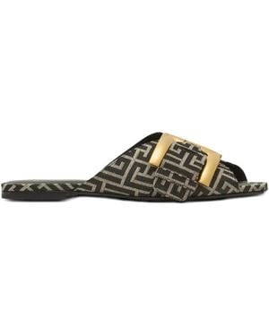 Balmain Anthem Monogrammierte Sandalen - Mehrfarbig