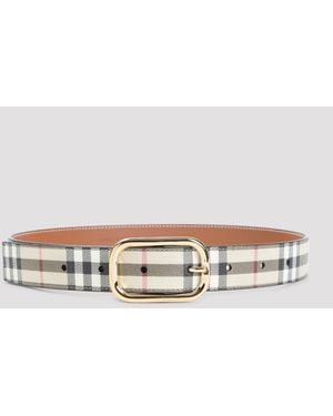Burberry Check Belt - Mettallic