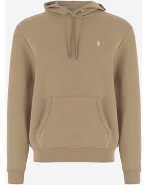 Polo Ralph Lauren Cotton Blend Sweatshirt With Logo - Natural