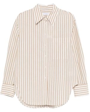 IRO Azaloa Striped Cotton Blouse - White