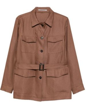 Tagliatore Linen Jacket - Brown