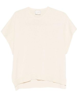 Alysi Katoenen T-shirt - Wit