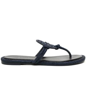 Tory Burch Sandali infradito Miller con cristalli - Blu