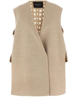 Fabiana Filippi Tricot Wool Vest - Naturel