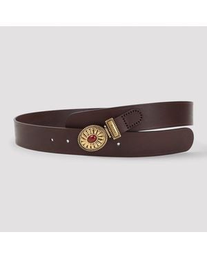 Etro Leather Belt - Brown