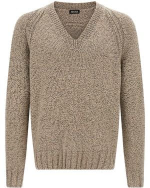 ZEGNA Cashmere Pullover - Grau