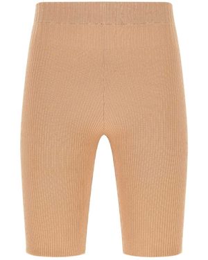 ANDREA ADAMO Skin Stretch Viscose Blend Leggings - Natural