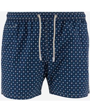 Mc2 Saint Barth Comfort Light Badeanzug mit Krawattendruck - Blau